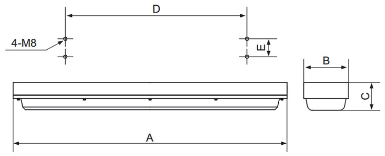 lampe fluorescente antidéflagrante pour salle blanche bhy dimensions d'installation-1