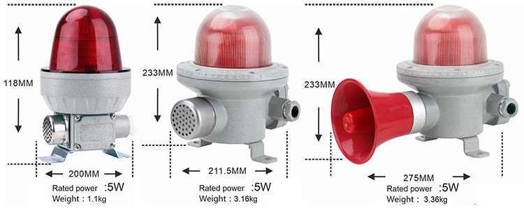 explosion proof audible and visual alarm bbj