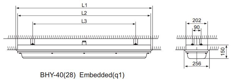 explosion proof linear light bhy installation dimensions-2
