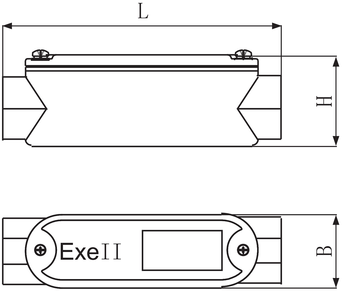 explosion-proof conduit outlet box yhxe-a straight schematic diagram