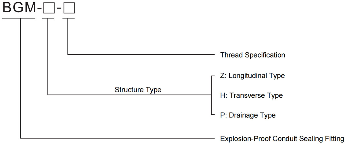 explosion-proof conduit sealing fitting bgm model meaning