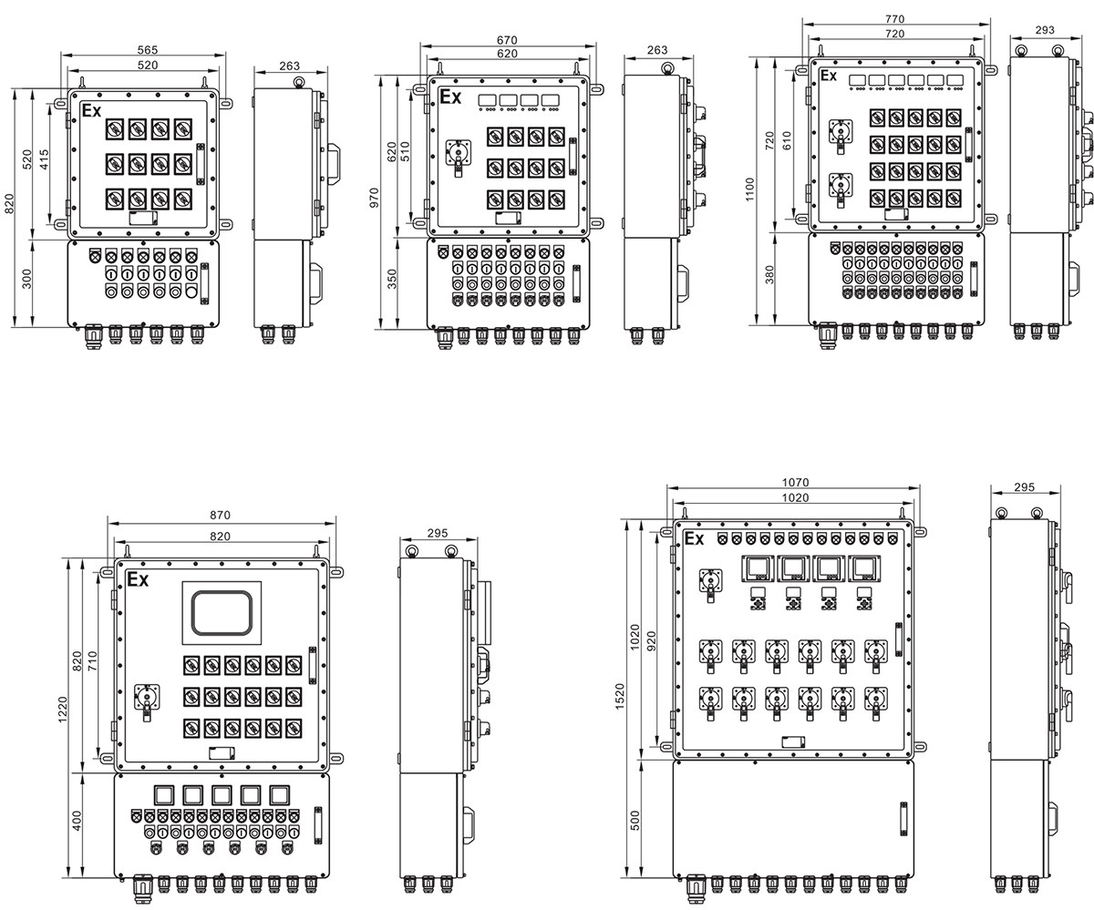 explosion-proof distribution box bx51 installation dimensions-5
