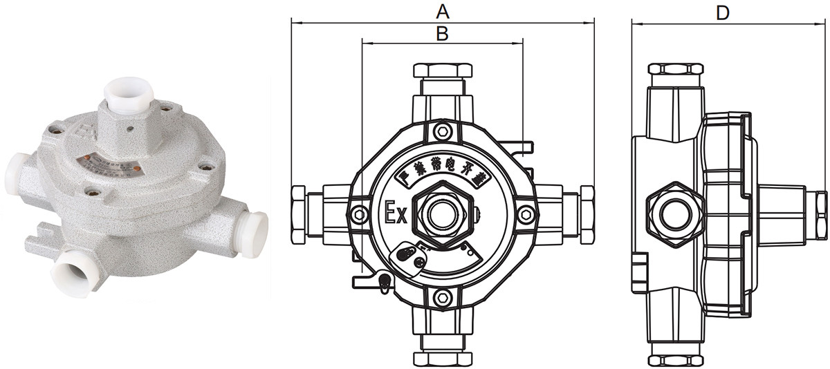 explosion-proof junction box ah iic installation dimensions-i-2