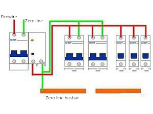 only the zero line of the 1p switch in the explosion-proof distribution box needs to be connected to the zero line bar