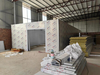 furniture spray booth under construction