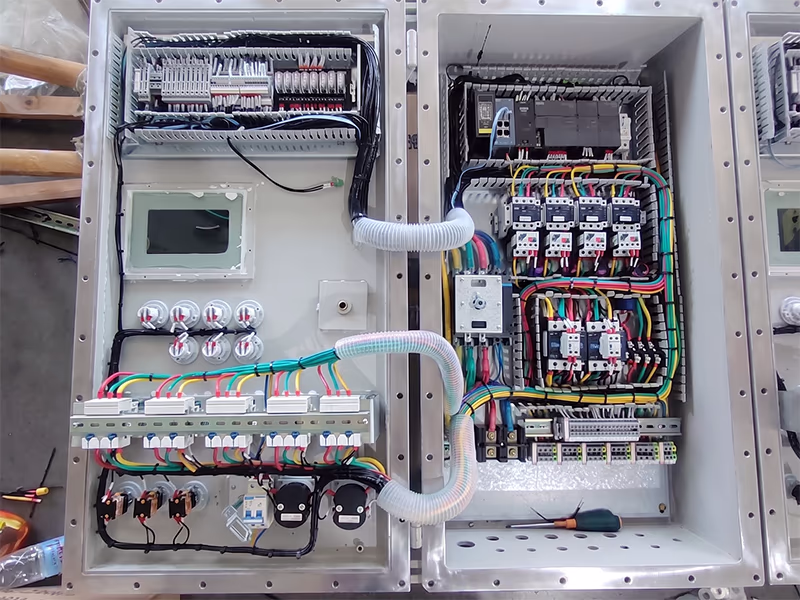 explosion-proof plc control cabinet internal wiring display