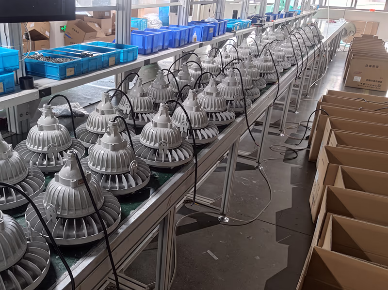 Explosion-proof lighting assembly line